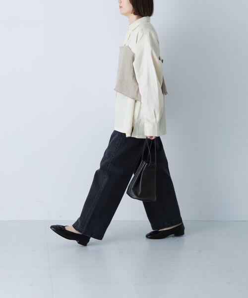 かぐれ（カグレ）の「セミウェットリネンキャミソール（その他トップス・レディース・ナチュラル/ブラック・FREE）」の17枚目の写真