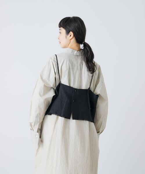 かぐれ（カグレ）の「セミウェットリネンキャミソール（その他トップス・レディース・ナチュラル/ブラック・FREE）」の5枚目の写真
