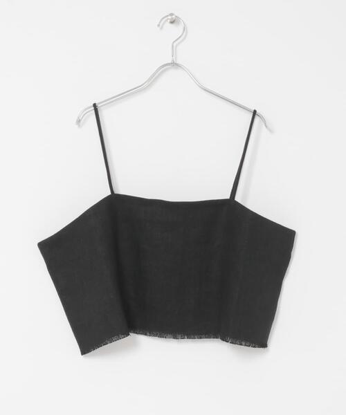 かぐれ（カグレ）の「セミウェットリネンキャミソール（その他トップス・レディース・ナチュラル/ブラック・FREE）」の9枚目の写真