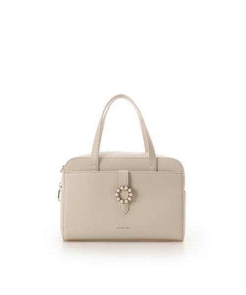 SAMANTHAVEGA（サマンサベガ）の「サークルパールハンドバッグ（ハンドバッグ・レディース・ホワイト/ピンク/ブラック/オフホワイト・FREE）」の3枚目の写真