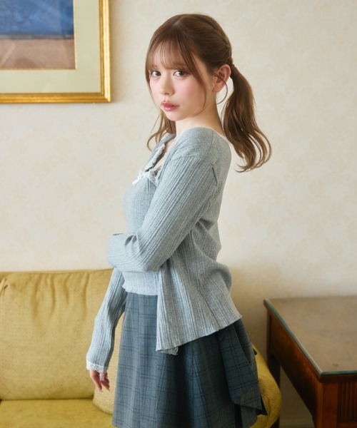 TITTY&CO.（ティティーアンドコー）の「レースキャミソール＆カーディガンセット（アンサンブル・レディース・ホワイト/グレー/ブラック・FREE）」の17枚目の写真