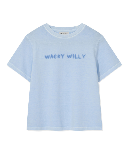 Wacky WiLLy(ワッキーウィリー)の「ウィメンズピグメントセミクロップ半袖Tシャツスカイブルー(Tシャツ/カットソー・レディース・その他・SMALL/MEDIUM)」の1枚目の写真