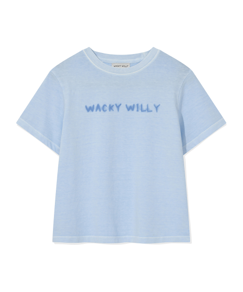 Wacky WiLLy(ワッキーウィリー)の「ウィメンズピグメントセミクロップ半袖Tシャツスカイブルー(Tシャツ/カットソー・レディース・その他・SMALL/MEDIUM)」の2枚目の写真