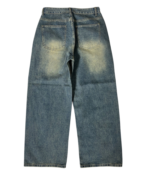 SK8ER ROCK(スケーターロック)の「Patchwork Denim Wide Pants ((beige indigo))(デニムパンツ・レディース・その他・SMALL/MEDIUM/LARGE)」の2枚目の写真
