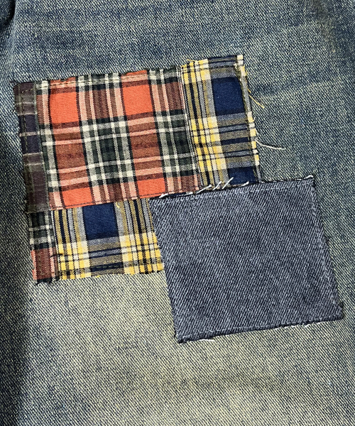 SK8ER ROCK(スケーターロック)の「Patchwork Denim Wide Pants ((beige indigo))(デニムパンツ・レディース・その他・SMALL/MEDIUM/LARGE)」の4枚目の写真