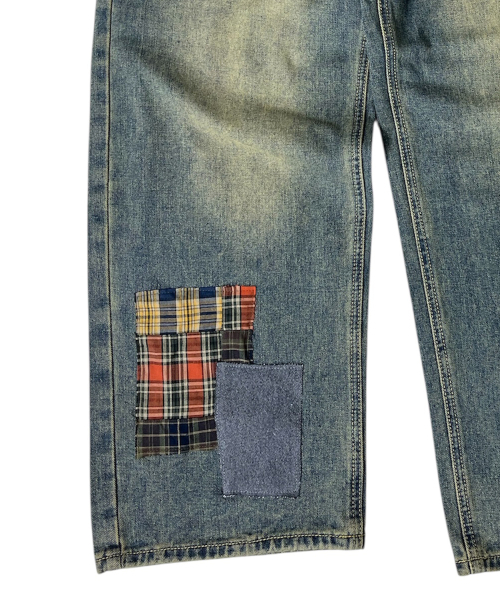 SK8ER ROCK(スケーターロック)の「Patchwork Denim Wide Pants ((beige indigo))(デニムパンツ・レディース・その他・SMALL/MEDIUM/LARGE)」の7枚目の写真