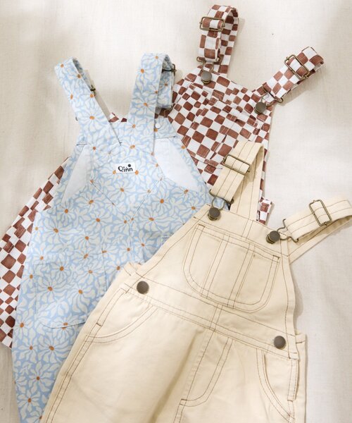 CIAOPANIC TYPY（チャオパニックティピー）の「【BABY】【Qinn】ムジ柄ダックサロペット：80～100cm（その他ベビーウェア・キッズ・サックスブルー/オフホワイト/ブラウン・90/80/100）」の9枚目の写真