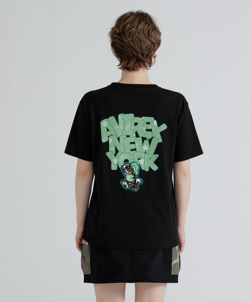AVIREX(アヴィレックス)の「《直営店限定》S/S SAGARA DOG NEW YORK T-SHIRT(Tシャツ/カットソー・レディース・ブラック/オフホワイト/ピンク・F)」の19枚目の写真