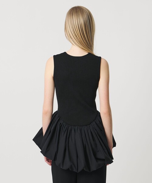 AEWEN MATOPH（イウエン マトフ）の「＜AEWEN MATOPH＞コンビバルーンノースリーブニット（ニット/セーター・レディース・ブラック/ベージュ・FREE）」の13枚目の写真