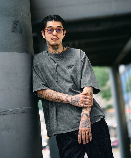Subciety(サブサエティ)の「Acid wash tee(Tシャツ/カットソー・メンズ・オレンジ/ブラック/ブルー・XX-LARGE/X-LARGE/LARGE/MEDIUM/SMALL)」の22枚目の写真