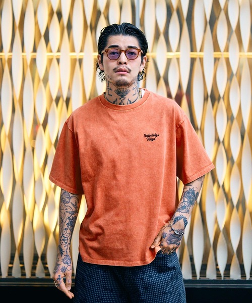 Subciety(サブサエティ)の「Acid wash tee(Tシャツ/カットソー・メンズ・オレンジ/ブラック/ブルー・XX-LARGE/X-LARGE/LARGE/MEDIUM/SMALL)」の1枚目の写真