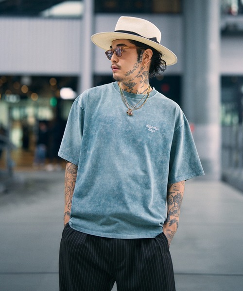 Subciety(サブサエティ)の「Acid wash tee(Tシャツ/カットソー・メンズ・オレンジ/ブラック/ブルー・XX-LARGE/X-LARGE/LARGE/MEDIUM/SMALL)」の3枚目の写真