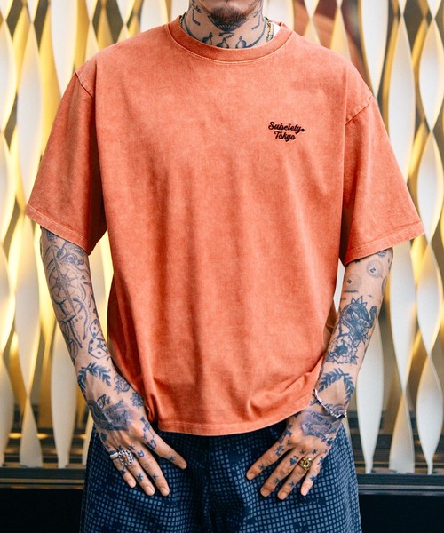 Subciety(サブサエティ)の「Acid wash tee(Tシャツ/カットソー・メンズ・オレンジ/ブラック/ブルー・XX-LARGE/X-LARGE/LARGE/MEDIUM/SMALL)」の13枚目の写真