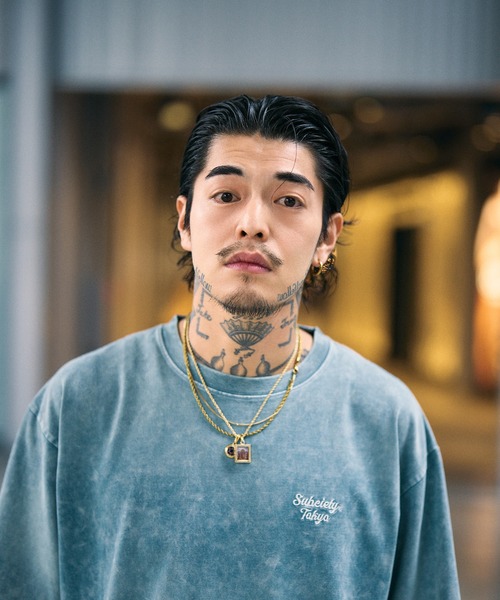 Subciety(サブサエティ)の「Acid wash tee(Tシャツ/カットソー・メンズ・オレンジ/ブラック/ブルー・XX-LARGE/X-LARGE/LARGE/MEDIUM/SMALL)」の5枚目の写真