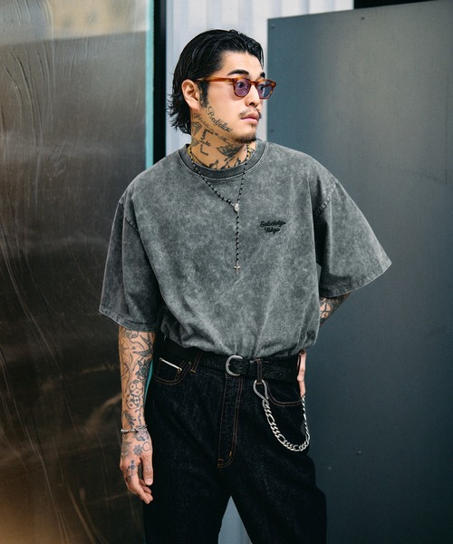 Subciety(サブサエティ)の「Acid wash tee(Tシャツ/カットソー・メンズ・オレンジ/ブラック/ブルー・XX-LARGE/X-LARGE/LARGE/MEDIUM/SMALL)」の18枚目の写真
