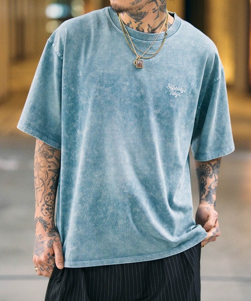 Subciety(サブサエティ)の「Acid wash tee(Tシャツ/カットソー・メンズ・オレンジ/ブラック/ブルー・XX-LARGE/X-LARGE/LARGE/MEDIUM/SMALL)」の9枚目の写真