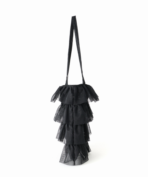 U by SPICK&SPAN(ユーバイスピックアンドスパン)の「Casselini / キャセリーニ メッシュフリルトート(トートバッグ・レディース・ブラック・FREE)」の6枚目の写真