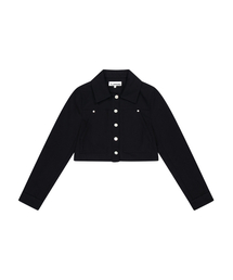 POCKET DETAIL TRUCKER [BLACK]