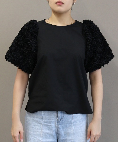 DONOBAN(ドノバン)の「ブーケスリーブトップス(シャツ/ブラウス・レディース・ホワイト/ブラック・ONE SIZE)」の18枚目の写真