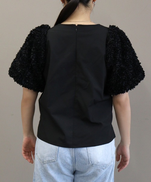 DONOBAN(ドノバン)の「ブーケスリーブトップス(シャツ/ブラウス・レディース・ホワイト/ブラック・ONE SIZE)」の20枚目の写真