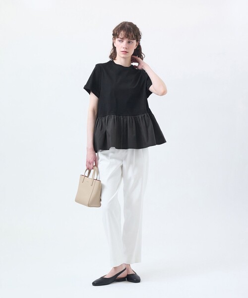 MACKINTOSH PHILOSOPHY(マッキントッシュ フィロソフィー)の「ペプラムコンビカットソー(Tシャツ/カットソー・レディース・ブラック/ブルー/チャコールグレー/オフホワイト・38)」の7枚目の写真