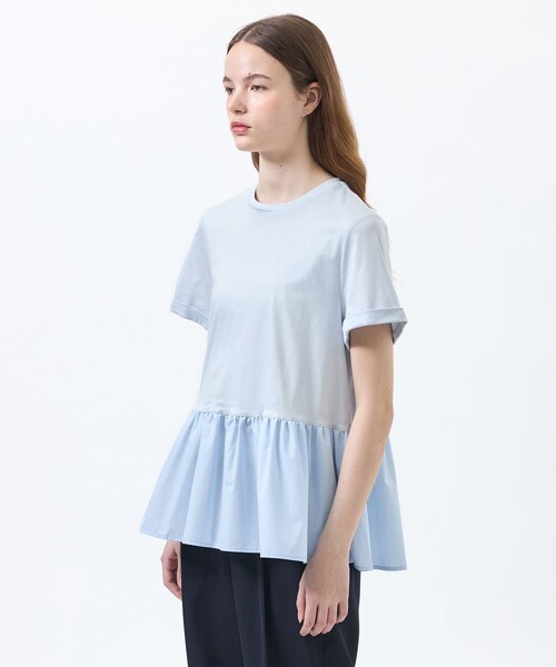 MACKINTOSH PHILOSOPHY(マッキントッシュ フィロソフィー)の「ペプラムコンビカットソー(Tシャツ/カットソー・レディース・ブラック/ブルー/チャコールグレー/オフホワイト・38)」の10枚目の写真