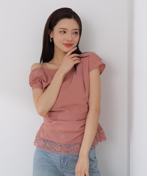 PROPORTION BODY DRESSING(プロポーションボディドレッシング)の「<a>アシメドレープブラウス / 1216119404(シャツ/ブラウス・レディース・ピンク/ホワイト/ダークグレー・MEDIUM/SMALL)」の19枚目の写真