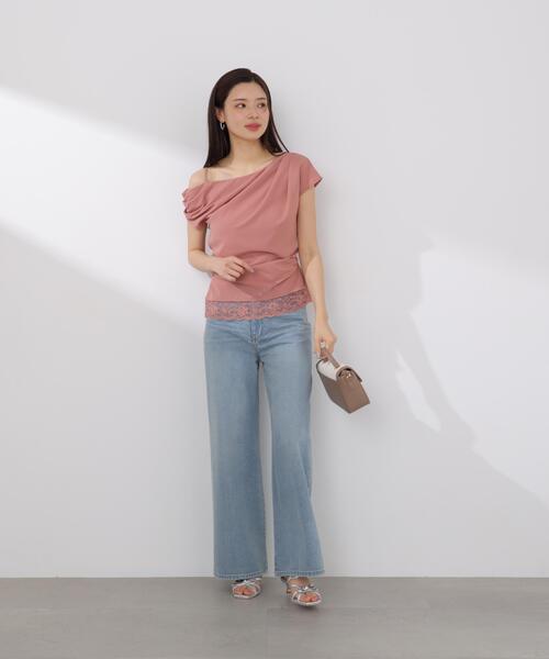 PROPORTION BODY DRESSING(プロポーションボディドレッシング)の「<a>アシメドレープブラウス / 1216119404(シャツ/ブラウス・レディース・ピンク/ホワイト/ダークグレー・MEDIUM/SMALL)」の22枚目の写真