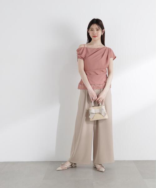 PROPORTION BODY DRESSING(プロポーションボディドレッシング)の「<a>アシメドレープブラウス / 1216119404(シャツ/ブラウス・レディース・ピンク/ホワイト/ダークグレー・MEDIUM/SMALL)」の12枚目の写真