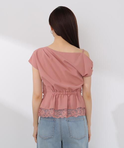 PROPORTION BODY DRESSING(プロポーションボディドレッシング)の「<a>アシメドレープブラウス / 1216119404(シャツ/ブラウス・レディース・ピンク/ホワイト/ダークグレー・MEDIUM/SMALL)」の16枚目の写真