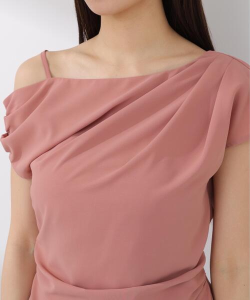 PROPORTION BODY DRESSING(プロポーションボディドレッシング)の「<a>アシメドレープブラウス / 1216119404(シャツ/ブラウス・レディース・ピンク/ホワイト/ダークグレー・MEDIUM/SMALL)」の5枚目の写真