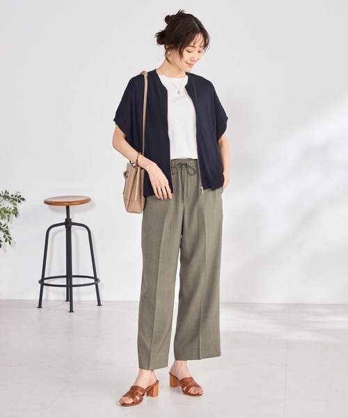 GALLORIA(ギャローリア)の「ジップニットジレ(カーディガン/ボレロ・レディース・ベージュ/ネイビー・LL/L/S/M)」の10枚目の写真