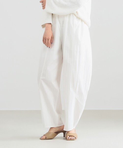 Demi-Luxe BEAMS(デミルクス ビームス)の「コットン ナイロン カーブパンツ(その他パンツ・レディース・ホワイト/ネイビー・36/38)」の7枚目の写真