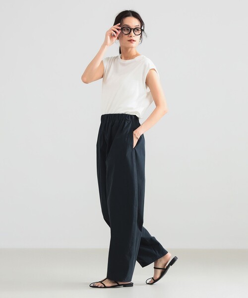 Demi-Luxe BEAMS(デミルクス ビームス)の「コットン ナイロン カーブパンツ(その他パンツ・レディース・ホワイト/ネイビー・36/38)」の10枚目の写真