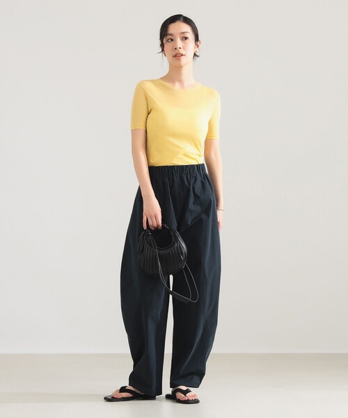 Demi-Luxe BEAMS(デミルクス ビームス)の「コットン ナイロン カーブパンツ(その他パンツ・レディース・ホワイト/ネイビー・36/38)」の14枚目の写真