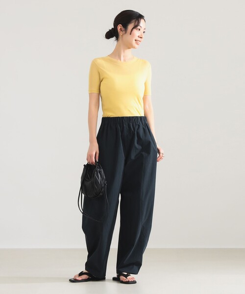 Demi-Luxe BEAMS(デミルクス ビームス)の「コットン ナイロン カーブパンツ(その他パンツ・レディース・ホワイト/ネイビー・36/38)」の15枚目の写真