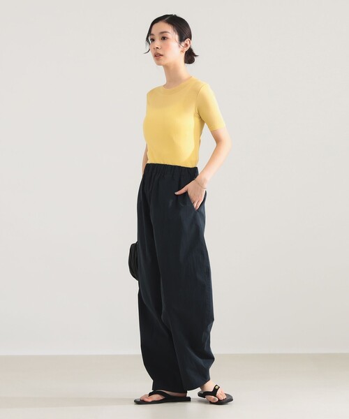 Demi-Luxe BEAMS(デミルクス ビームス)の「コットン ナイロン カーブパンツ(その他パンツ・レディース・ホワイト/ネイビー・36/38)」の16枚目の写真