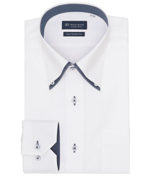 TOKYO SHIRTS(トウキョウシャツ)の「【超形態安定】形態安定ノンアイロン ボタンダウン 長袖ビジネスワイシャツ(ビジネスシャツ・メンズ・ホワイト・首回り43cm-裄丈86cm/首回り43cm-裄丈82cm/首回り42cm-裄丈86cm/首回り42cm-裄丈82cm/首回り41cm-裄丈86cm/首回り41cm-裄丈82cm/首回り39cm-裄丈84cm/首回り39cm-裄丈80cm/首回り37cm-裄丈84cm/首回り37cm-裄丈80cm)」の1枚目の写真