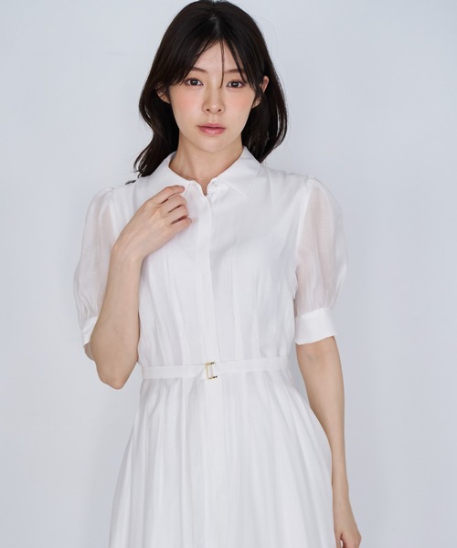 NOELA(ノエラ)の「シアーシャツワンピース(ワンピース・レディース・ライトグリーン/ネイビー/オフホワイト・M/S)」の12枚目の写真