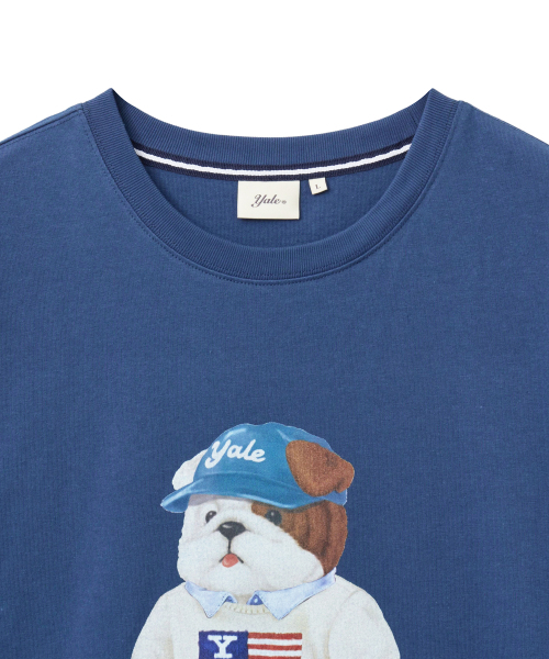 YALE（イェール）の「ハンサムダンボールキャップルックTシャツ_ヴィンテージブルー（Tシャツ/カットソー・レディース・その他・SMALL/MEDIUM/LARGE/X-LARGE）」の3枚目の写真