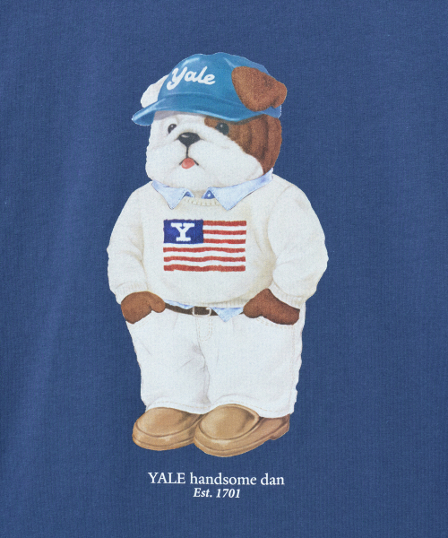 YALE（イェール）の「ハンサムダンボールキャップルックTシャツ_ヴィンテージブルー（Tシャツ/カットソー・レディース・その他・SMALL/MEDIUM/LARGE/X-LARGE）」の4枚目の写真