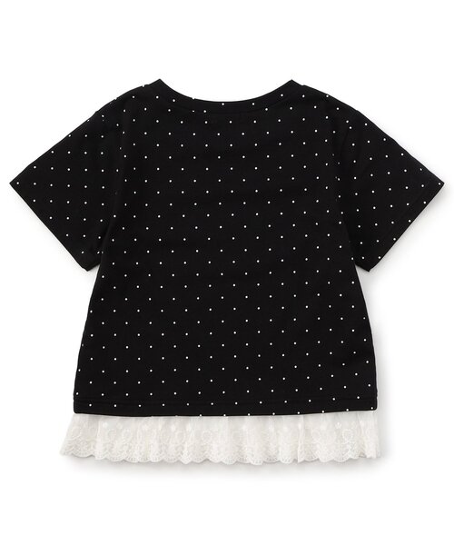 algy(アルジー)の「【puchily プチプラライン】レースドッキングドット半袖Tシャツ(Tシャツ/カットソー・キッズ・オフホワイト/ブラック/ブラウン・160/150/140/130/120)」の17枚目の写真