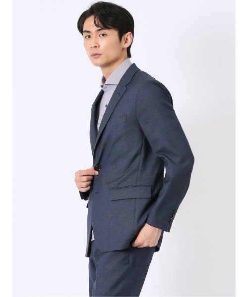 m.f.editorial(エムエフエディトリアル)の「【ストレッチ 吸水速乾 防シワ ウォッシャブル】m.f.エディトリアル メンズ アバントドライ スリム 2ボタン ジャケット デニム調(セットアップ可能)(スーツジャケット・メンズ・ブラック/ネイビー・LARGE/MEDIUM/S/X-LARGE)」の16枚目の写真
