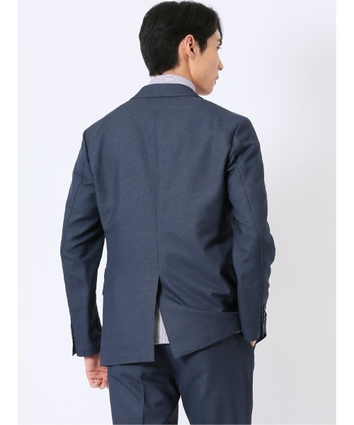 m.f.editorial(エムエフエディトリアル)の「【ストレッチ 吸水速乾 防シワ ウォッシャブル】m.f.エディトリアル メンズ アバントドライ スリム 2ボタン ジャケット デニム調(セットアップ可能)(スーツジャケット・メンズ・ブラック/ネイビー・LARGE/MEDIUM/S/X-LARGE)」の17枚目の写真