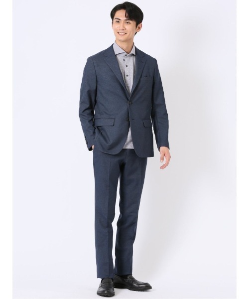 m.f.editorial(エムエフエディトリアル)の「【ストレッチ 吸水速乾 防シワ ウォッシャブル】m.f.エディトリアル メンズ アバントドライ スリム 2ボタン ジャケット デニム調(セットアップ可能)(スーツジャケット・メンズ・ブラック/ネイビー・LARGE/MEDIUM/S/X-LARGE)」の19枚目の写真