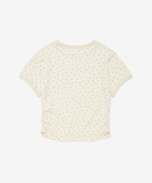 COVERNAT(カバーナット)の「WOMEN CROPPED EYELET T-SHIRT(Tシャツ/カットソー・レディース・杢グレー/クリーム・MEDIUM/SMALL)」の18枚目の写真