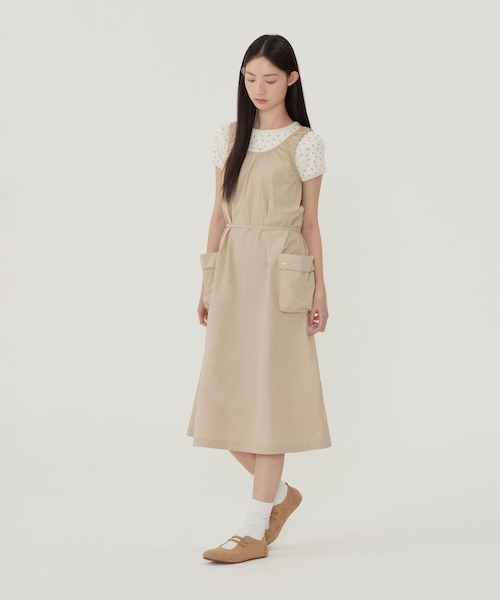 COVERNAT(カバーナット)の「WOMEN CROPPED EYELET T-SHIRT(Tシャツ/カットソー・レディース・杢グレー/クリーム・MEDIUM/SMALL)」の8枚目の写真