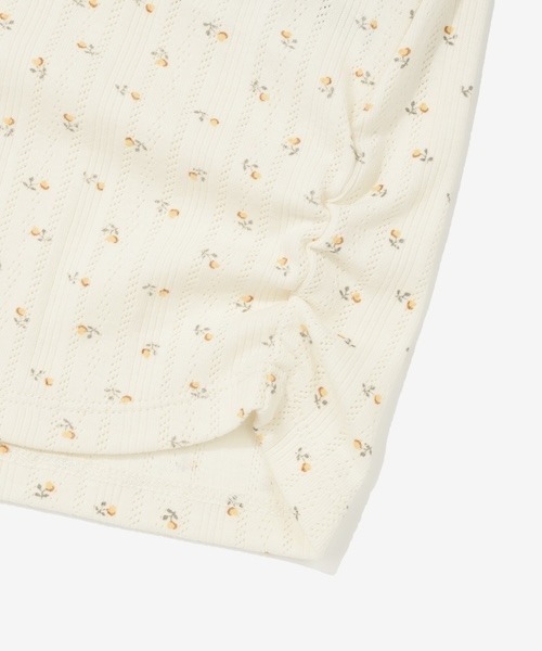 COVERNAT(カバーナット)の「WOMEN CROPPED EYELET T-SHIRT(Tシャツ/カットソー・レディース・杢グレー/クリーム・MEDIUM/SMALL)」の22枚目の写真