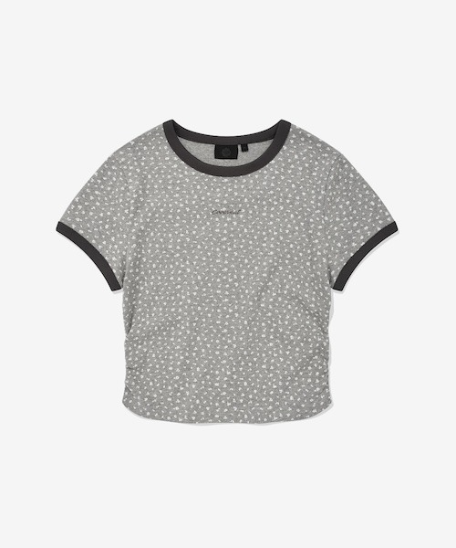 COVERNAT(カバーナット)の「WOMEN CROPPED EYELET T-SHIRT(Tシャツ/カットソー・レディース・杢グレー/クリーム・MEDIUM/SMALL)」の10枚目の写真