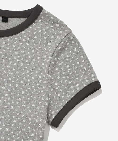 COVERNAT(カバーナット)の「WOMEN CROPPED EYELET T-SHIRT(Tシャツ/カットソー・レディース・杢グレー/クリーム・MEDIUM/SMALL)」の14枚目の写真